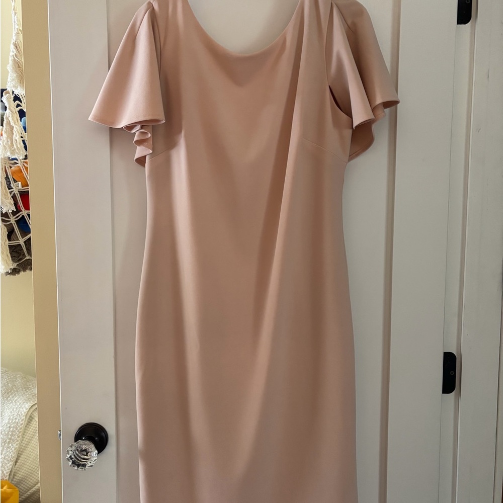 WORN ONCE. Calvin Klein Soft Pink Midi Dress